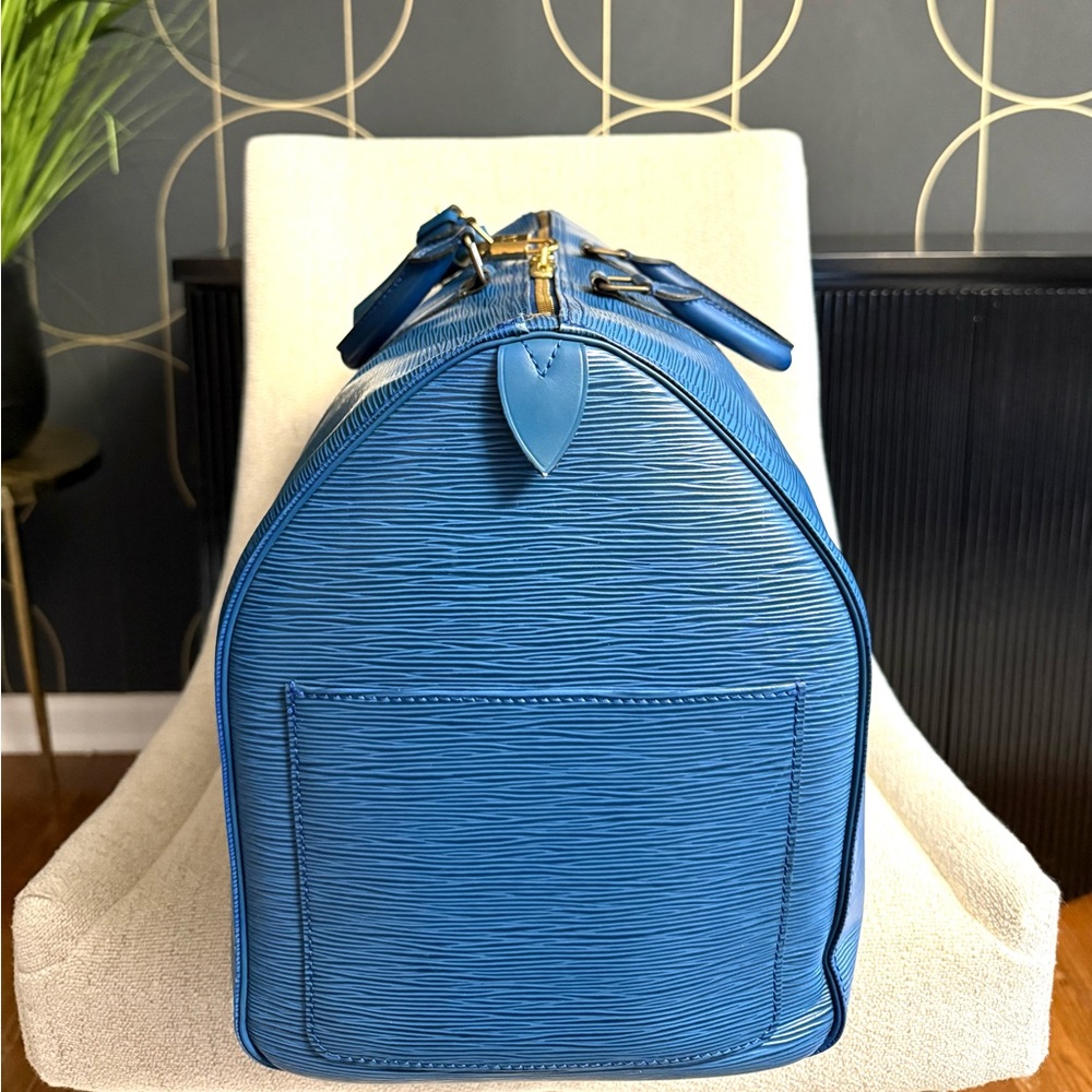 Louis Vuitton authentic Keepall 50 travel bag blue Epi leather unisex - Picture 4 of 16